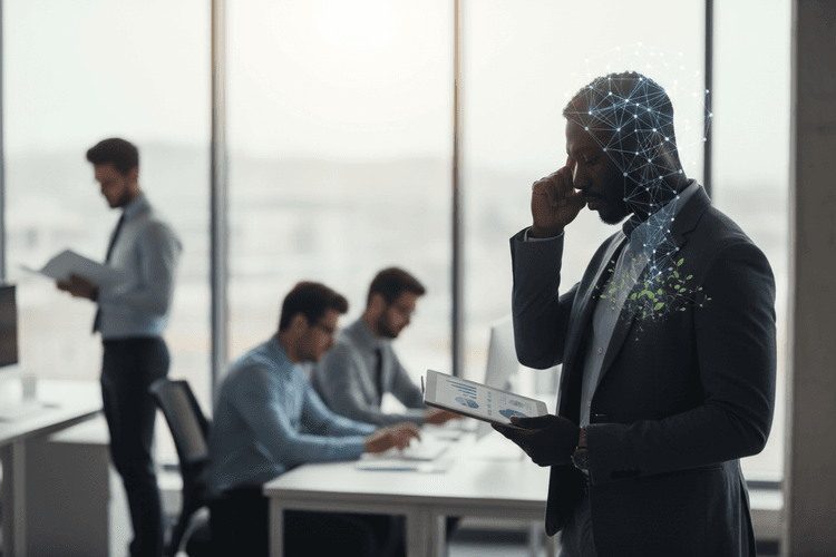 Imagem Saúde mental de líderes negros no setor corporativo de vendas