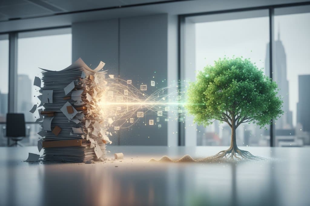 Impacto da digitalização no consumo de papel e emissões de CO2 no Brasil