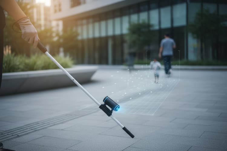 Imagem Bengala Inteligente com ESP32-CAM e IA para Acessibilidade Visual